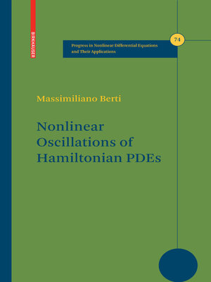 cover image of Nonlinear Oscillations of Hamiltonian PDEs
